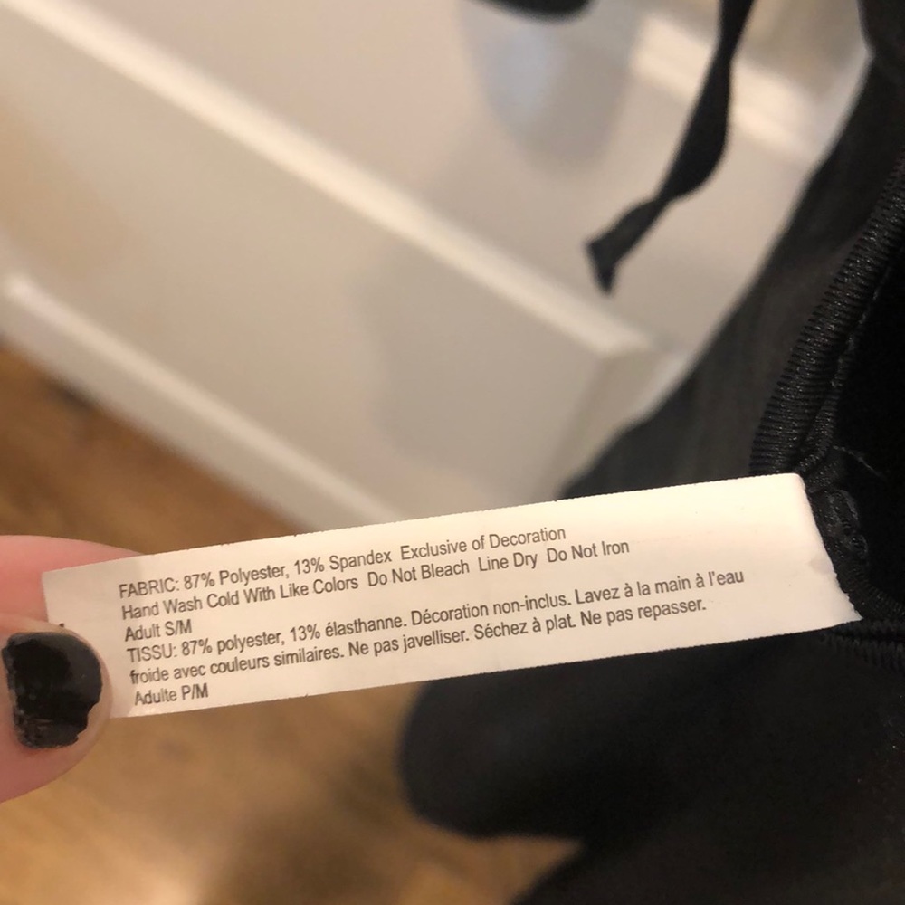 donating 5/20 Long Sleeve Black Bodysuit small medium - Picture 5 of 5